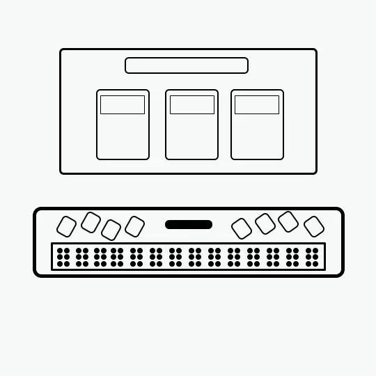 a draw of a screen reader and a screen of a website.